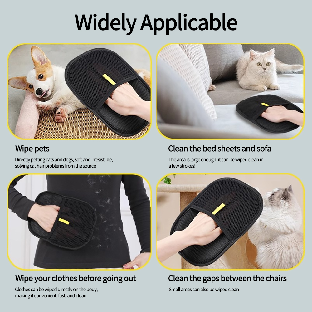 Pet Grooming Glove - Removes Lint Gloves,Clothes Pet Hair Removal