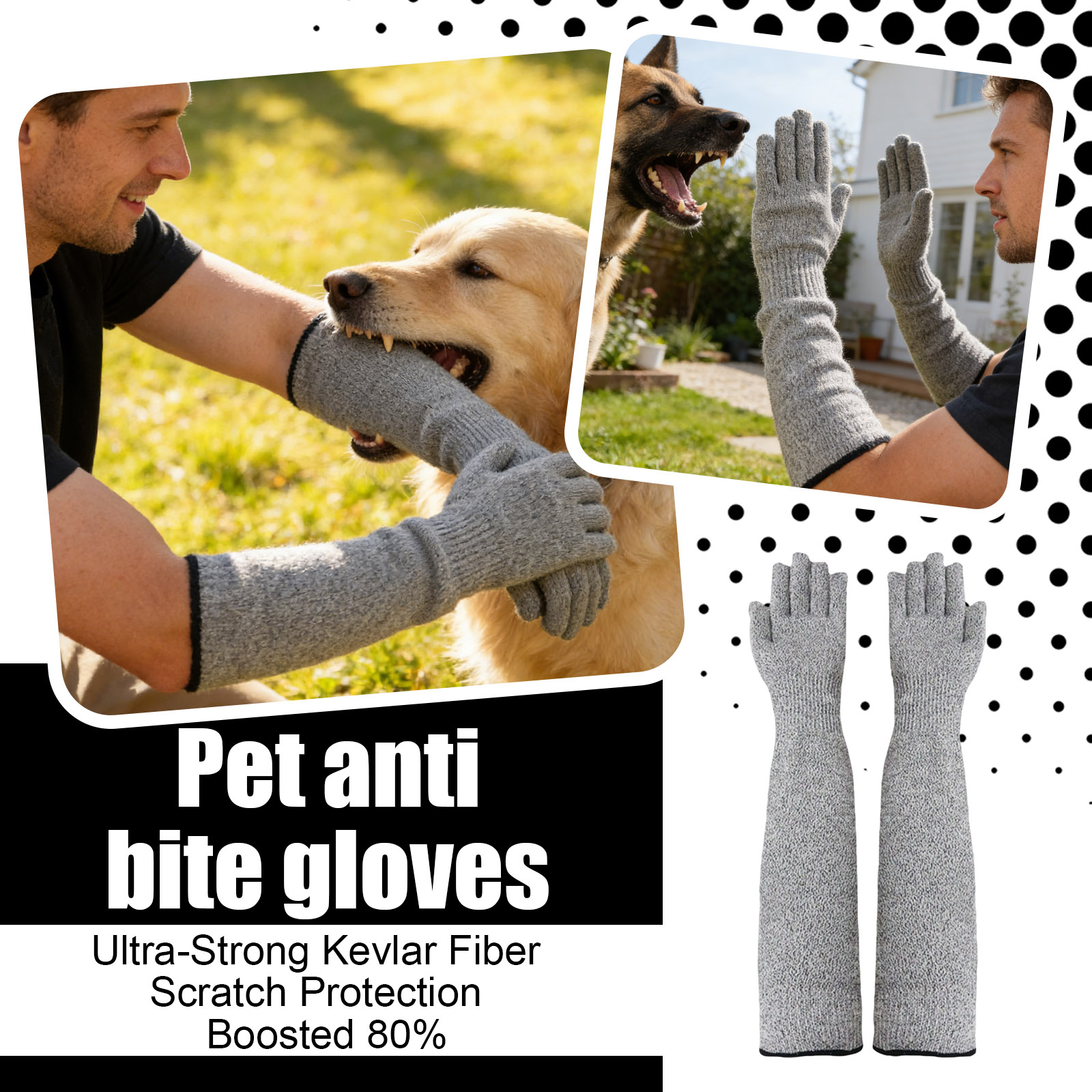Long Cuff Protective Pet Glove - огляд і ціна Pet Grooming Glove